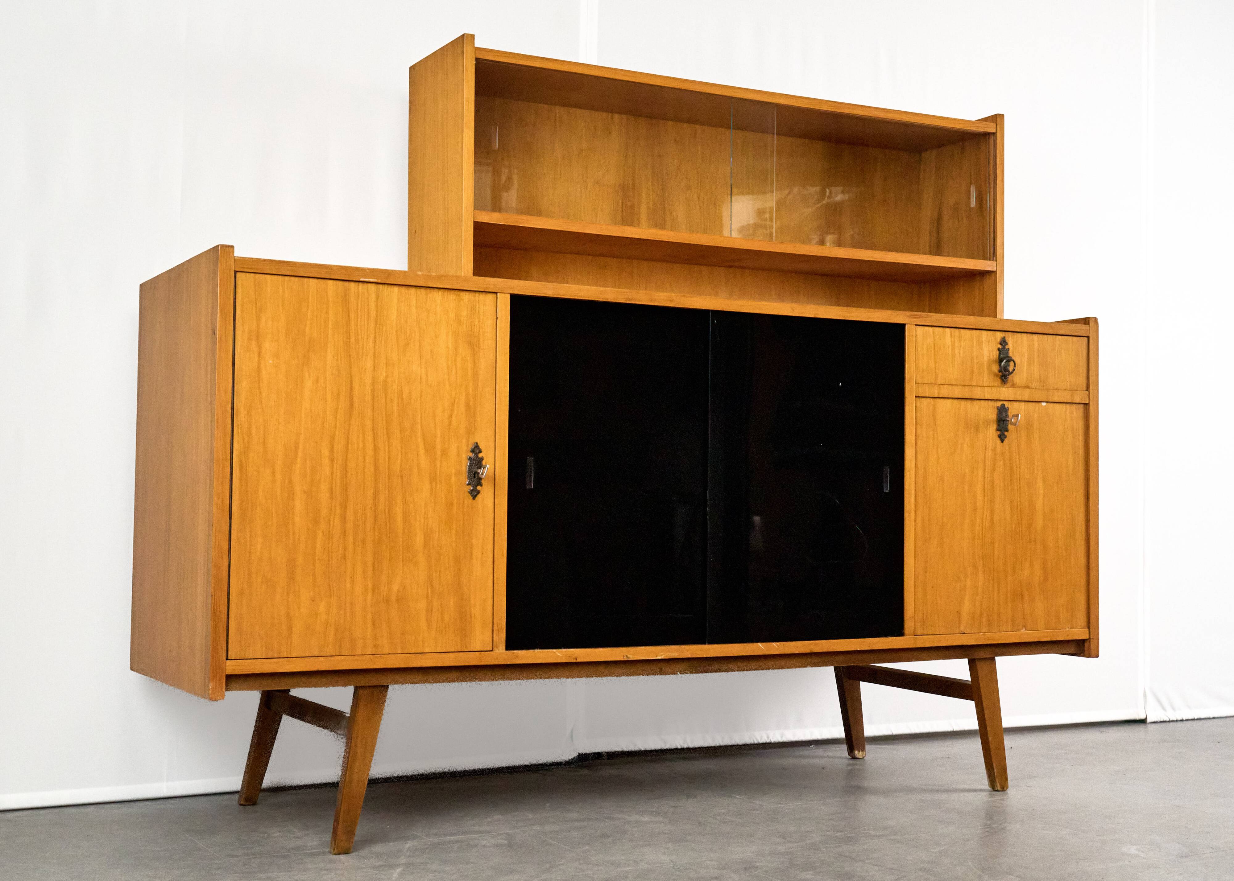 Midcentury Wooden Sideboard, Sześciolatka, Poland, 1969