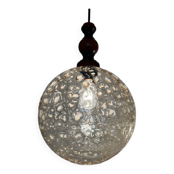Lustre verre soufflé de Murano années 70