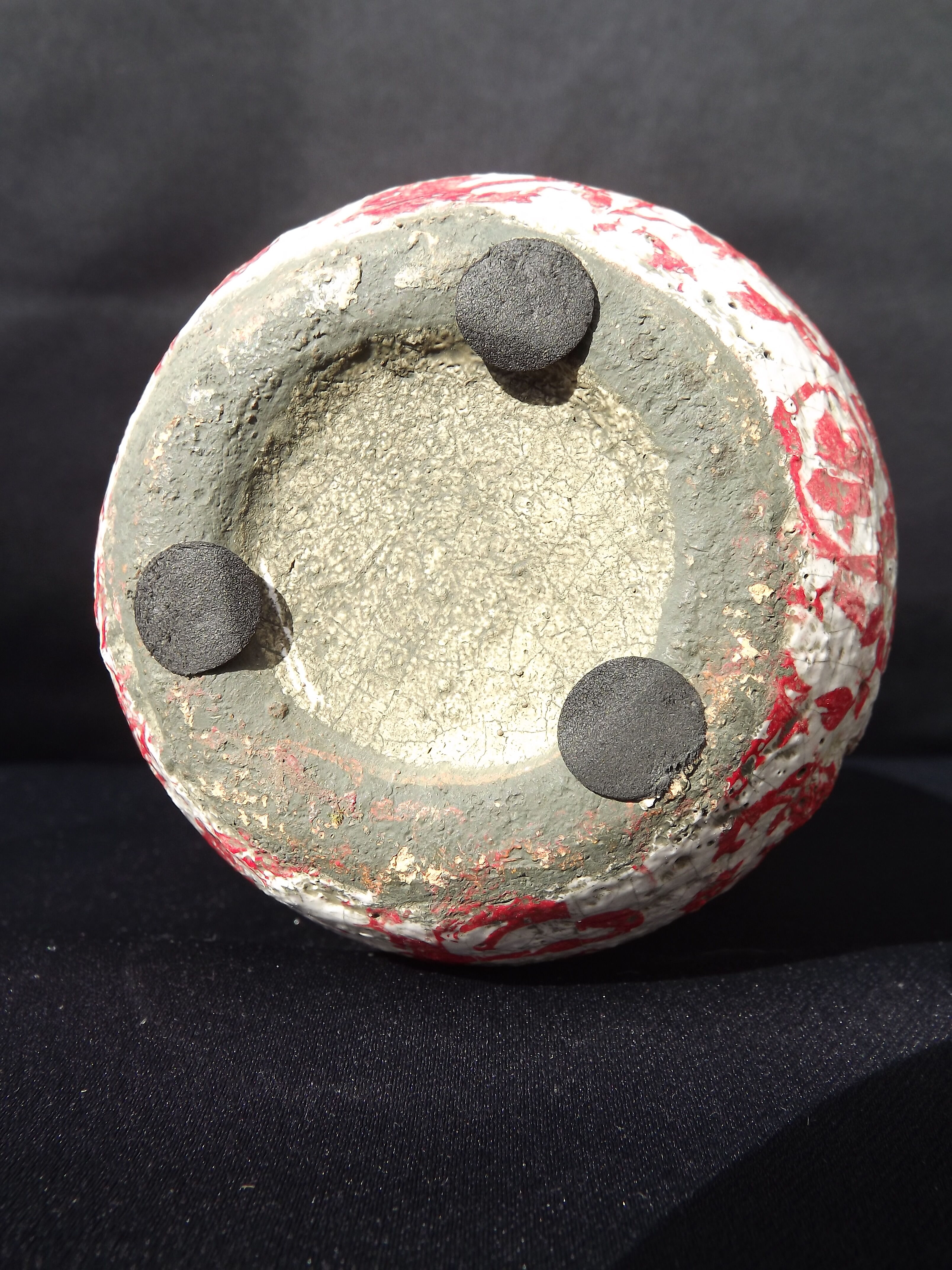 Glazed terracotta vase