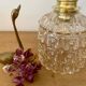 Vintage amber glass globe lamp