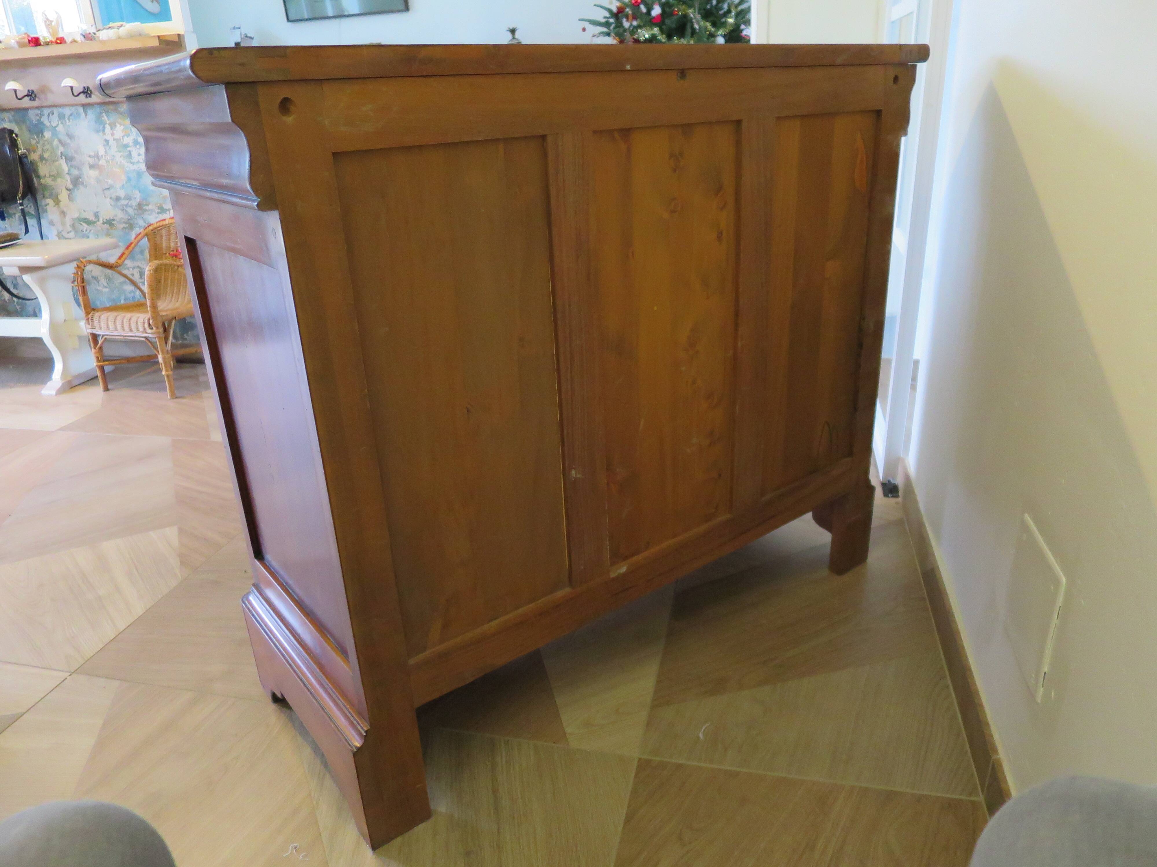 Fruit wood ogee chest of drawers - Louis Philippe style - 4 drawers - 1980s