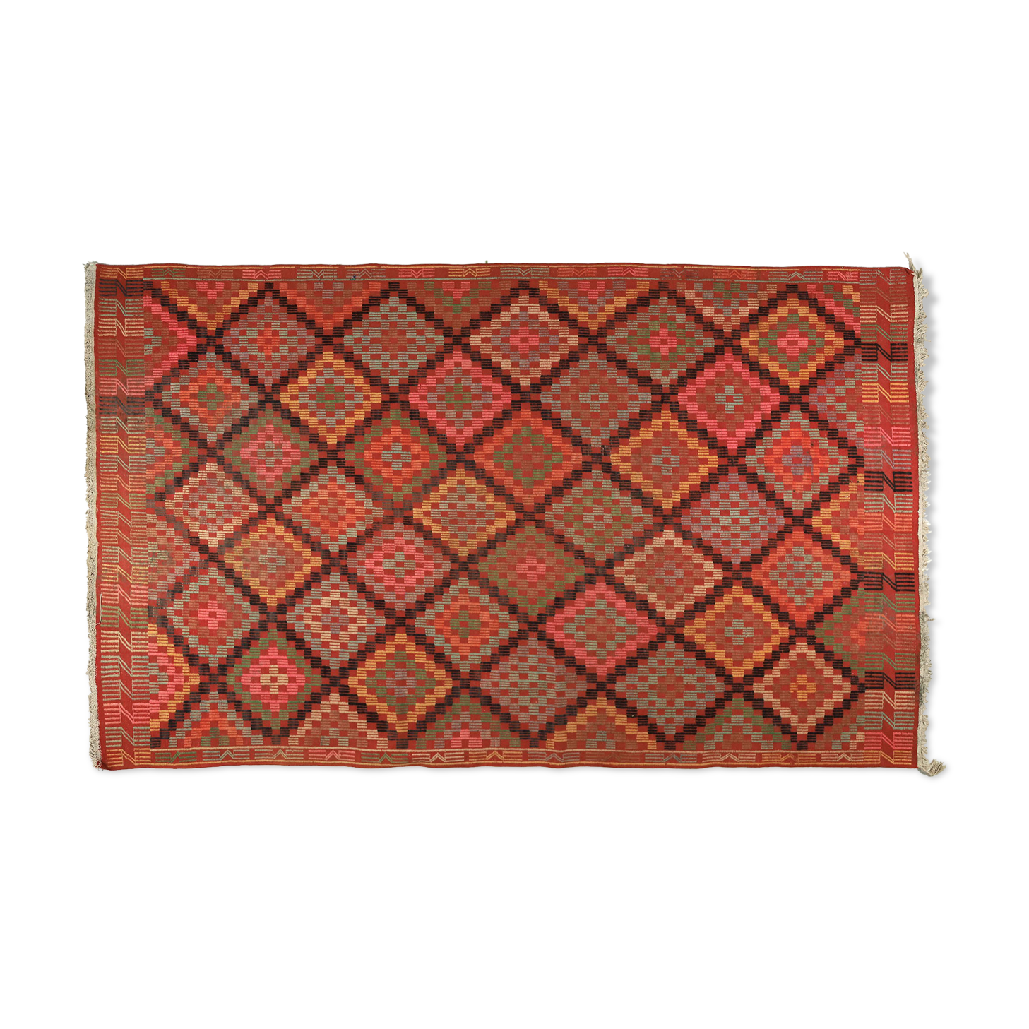 Anatolian handmade kilim rug 200 cm x 136 cm