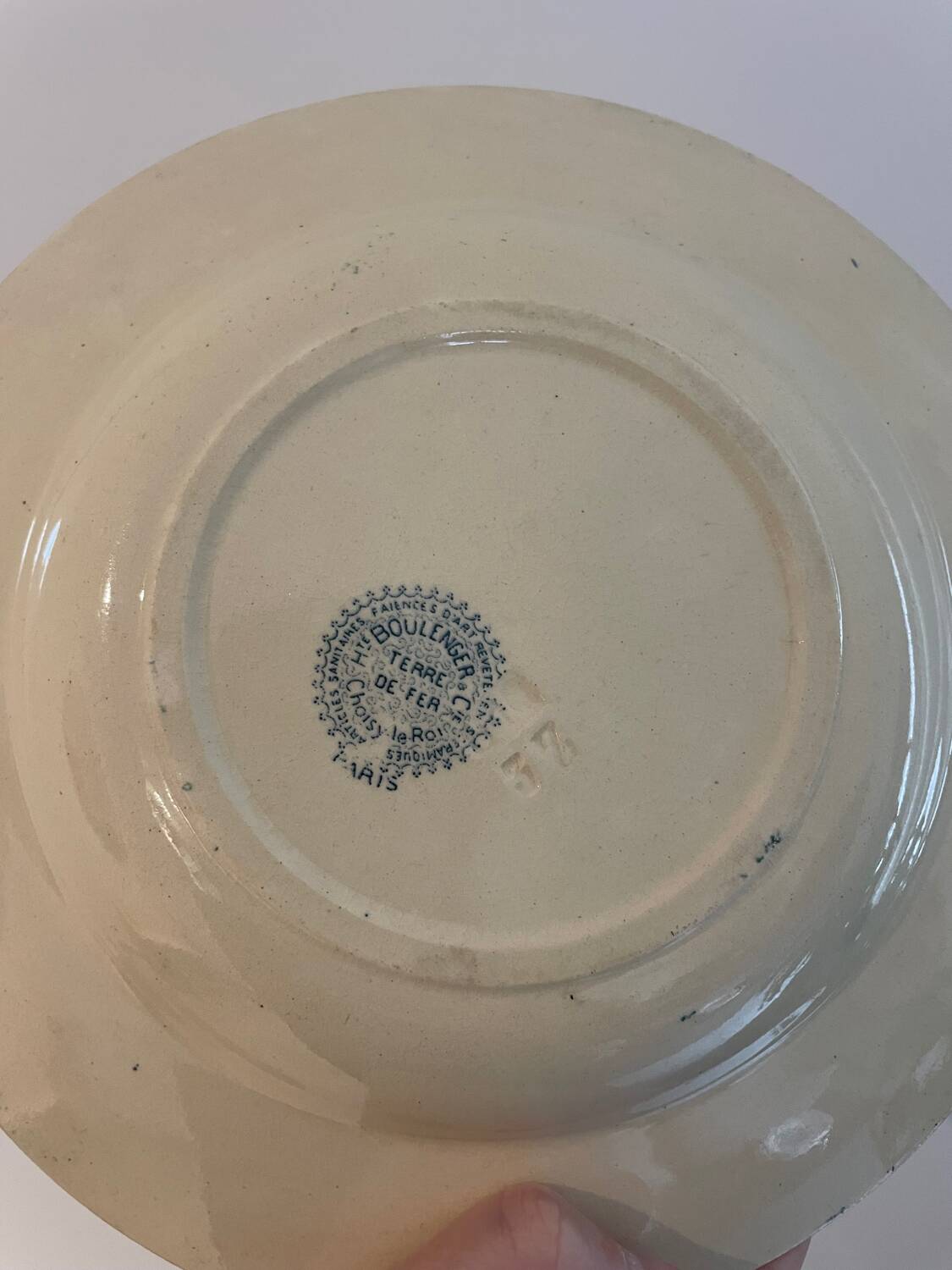 Lot de 3 assiettes terre de fer