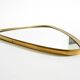 Heavy mid-century brass kidney-shaped wall mirror from Münchner Zierspiegel