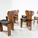 Ensemble de 6 chaises Africa par Afra & Tobia Scarpa pour Maxalto, 1970