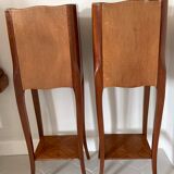 Pair of small tales of bedside wood marquetairie