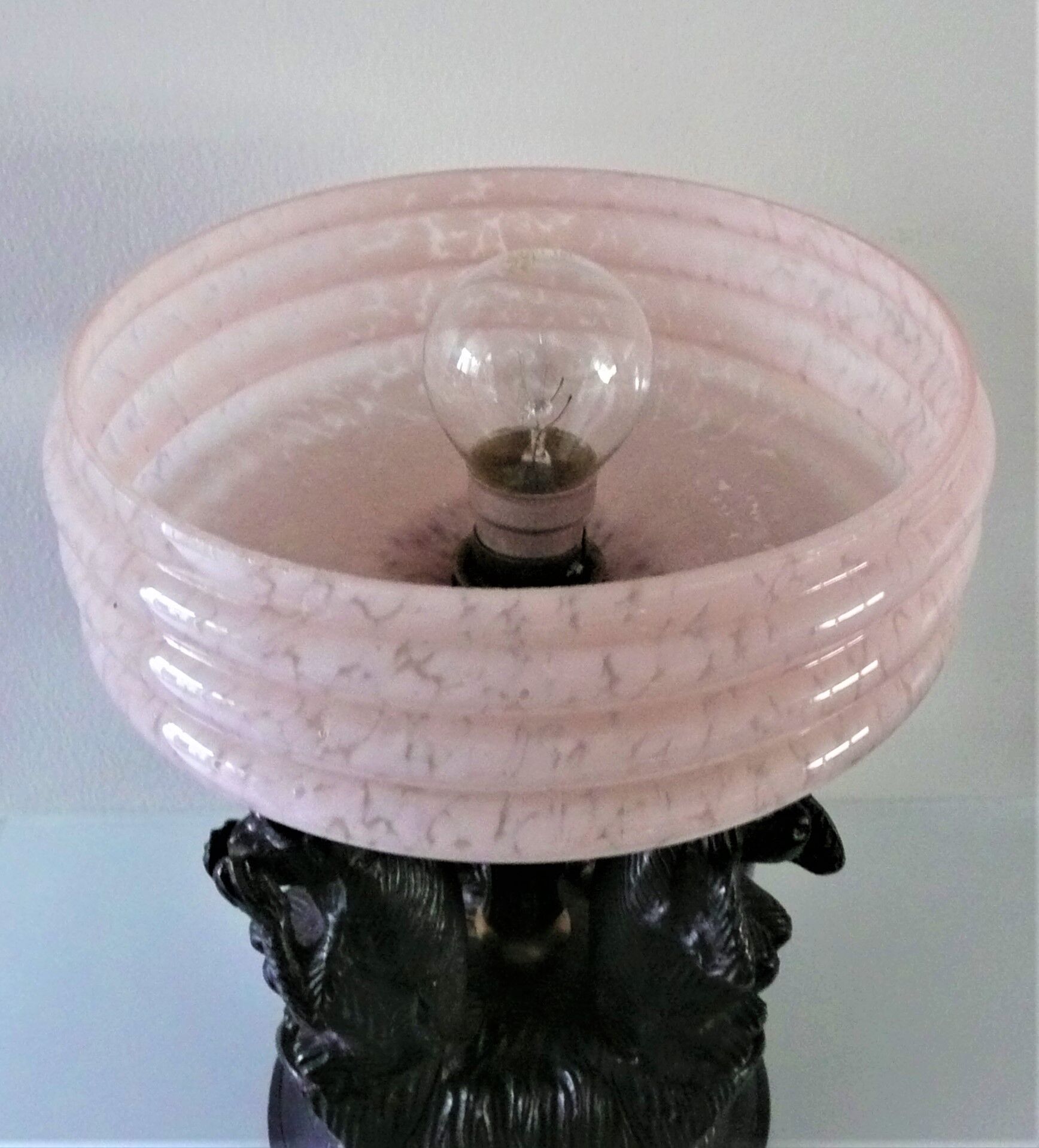 Art deco lamp symbol of the three monkeys