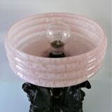 Art deco lamp symbol of the three monkeys