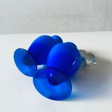Duo de flacons bleu en verre