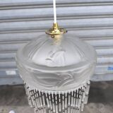 Art Deco frosted glass pendant light