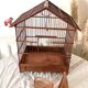 Antique wooden and steel birdcage