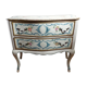 Commode italienne deux tiroirs décor sur fond beige