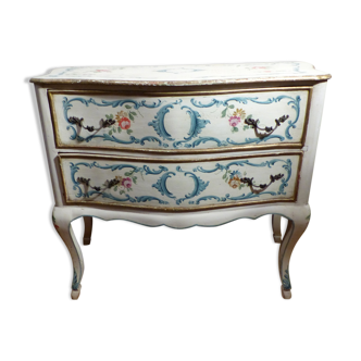 Italian dresser two drawers décor on beige background