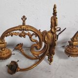 Pair of large Napoleon III bronze wall lights