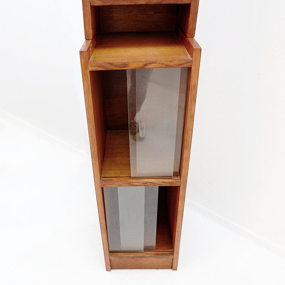 Large vintage glass library mid-century - 1960s