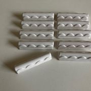 Set of 10 knife holders festoons in glazed clay Pierre Motton in Gien 1960