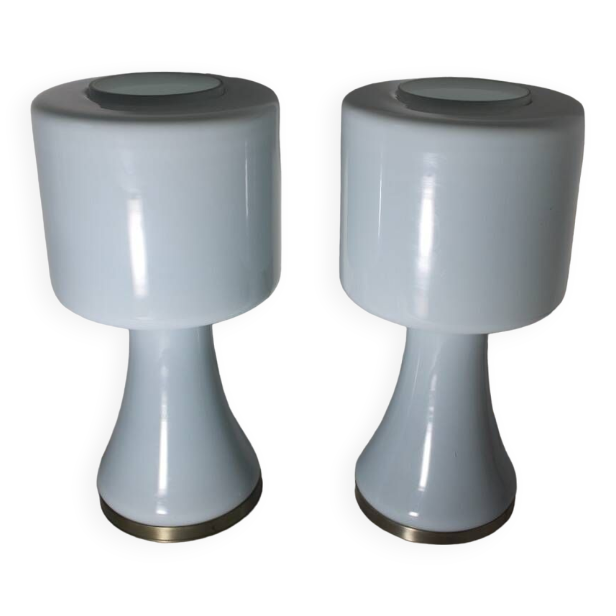 Vistosi Murano Lamp Vintage 70 Italy x2