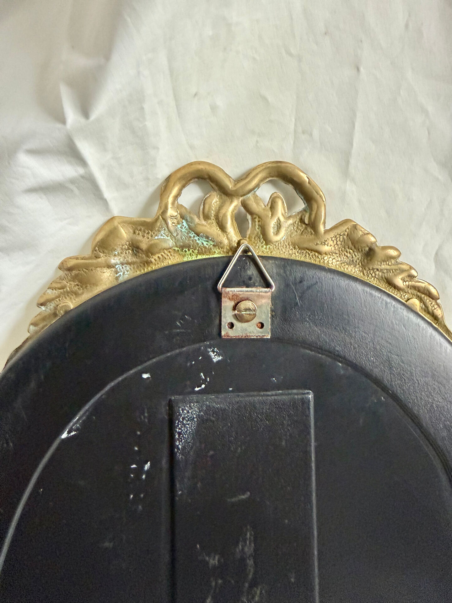 Grand porte-bougie mural vintage en miroir