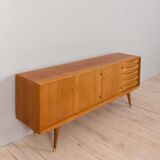 Sven Andersen Scandinavian long teak sideboard with 5 drawers, Norway, 1960