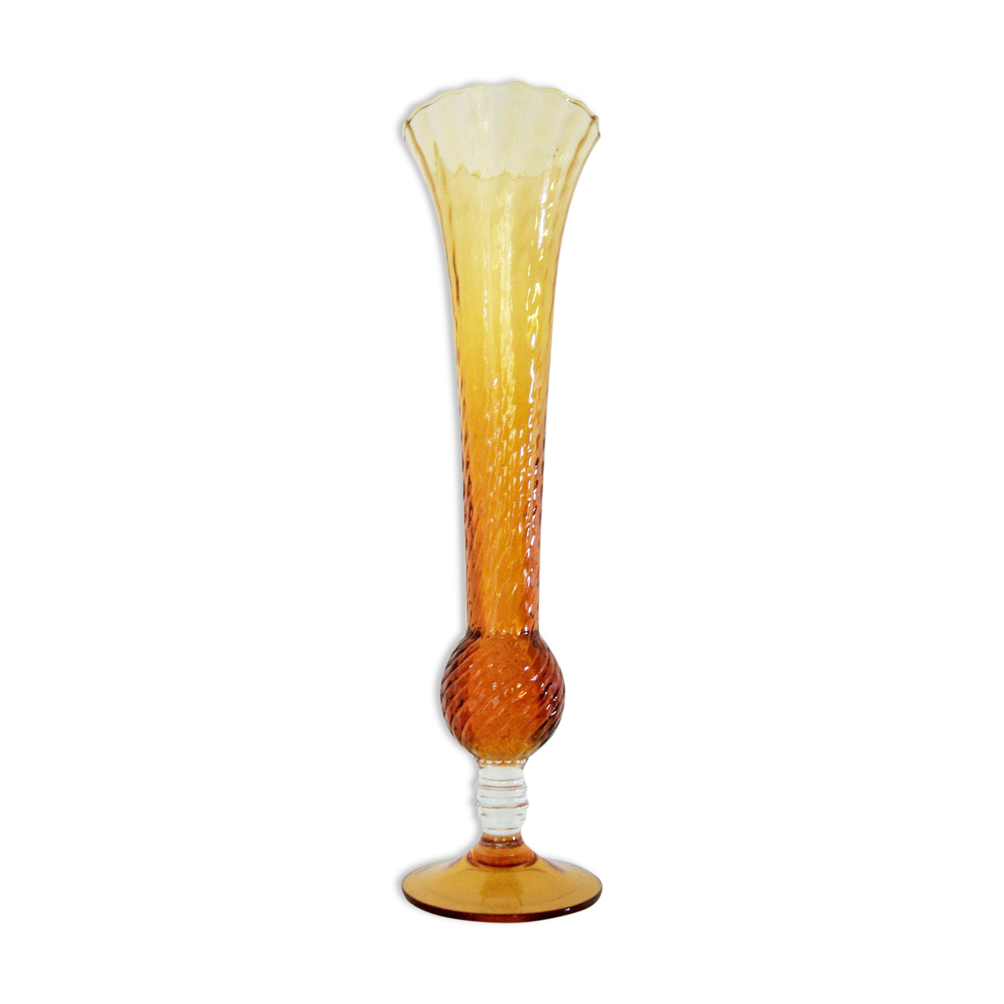 Amber vase on foot