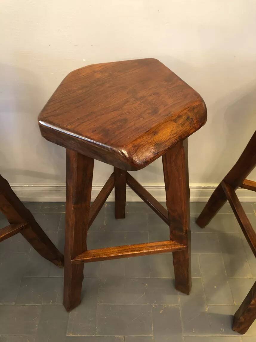 3 tripod bar stools