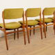4 chaises de salle à manger | Erik Buch | Modèle 49 | Palissandre | Rembourrées