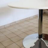 Space Age round table with chrome tulip base