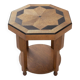 Dutch Art Deco octagonal sidetable in oak and ebony, 1920s