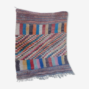 Moroccan Berber carpet artisanal Beni Ouarain 135x106cm