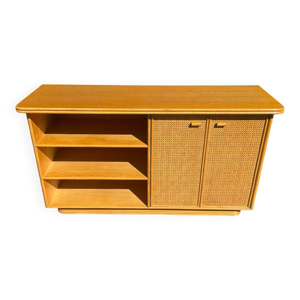 Buffet vintage en bois - cannage