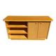 Buffet vintage en bois et cannage années 70