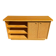Buffet vintage en bois et cannage années 70