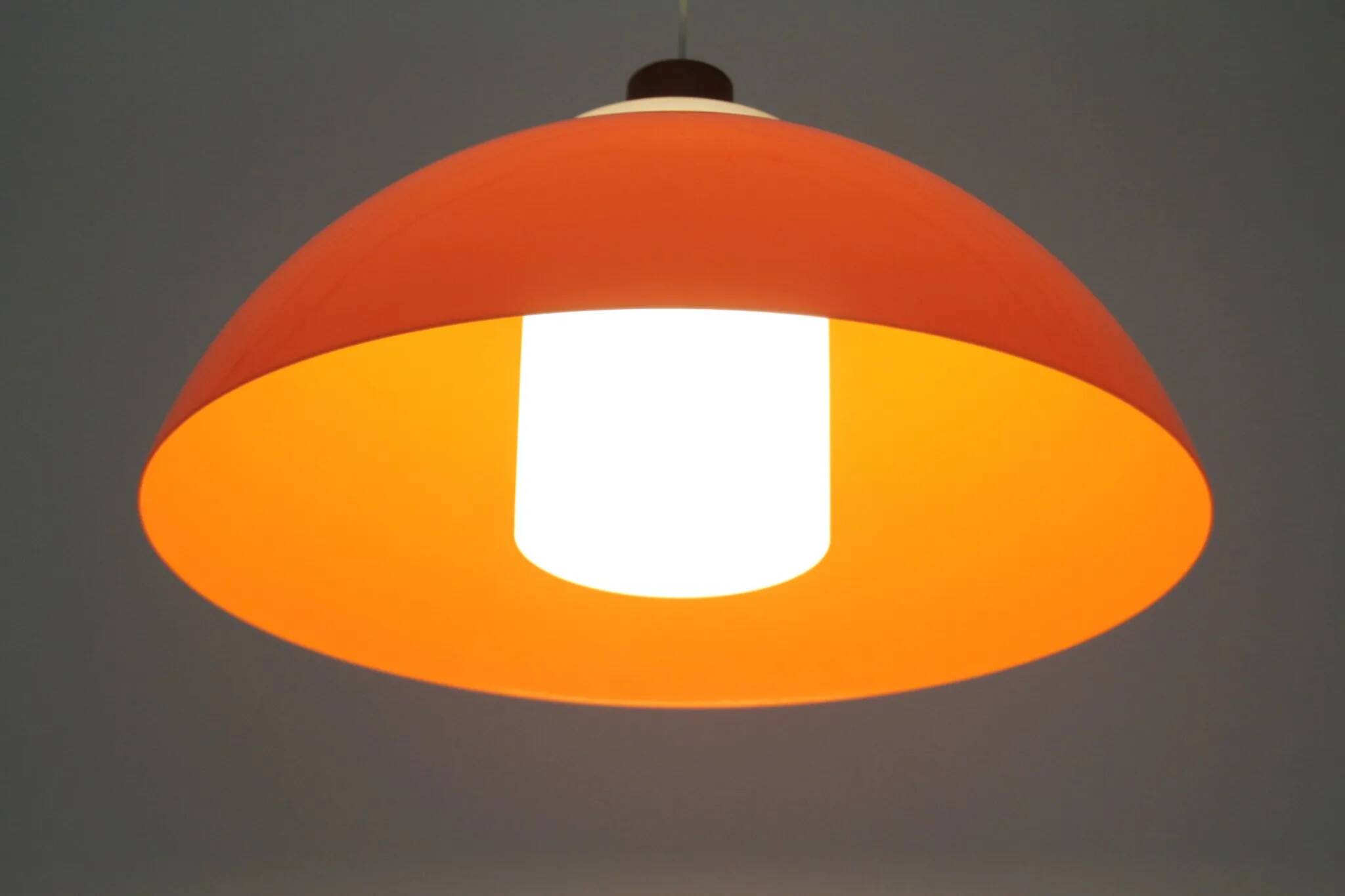 Pendant Lamp – Plastic and Teak, Model 549 – Uno & Östen Kristiansson for Luxus Vittsjö, Sweden, 1960s