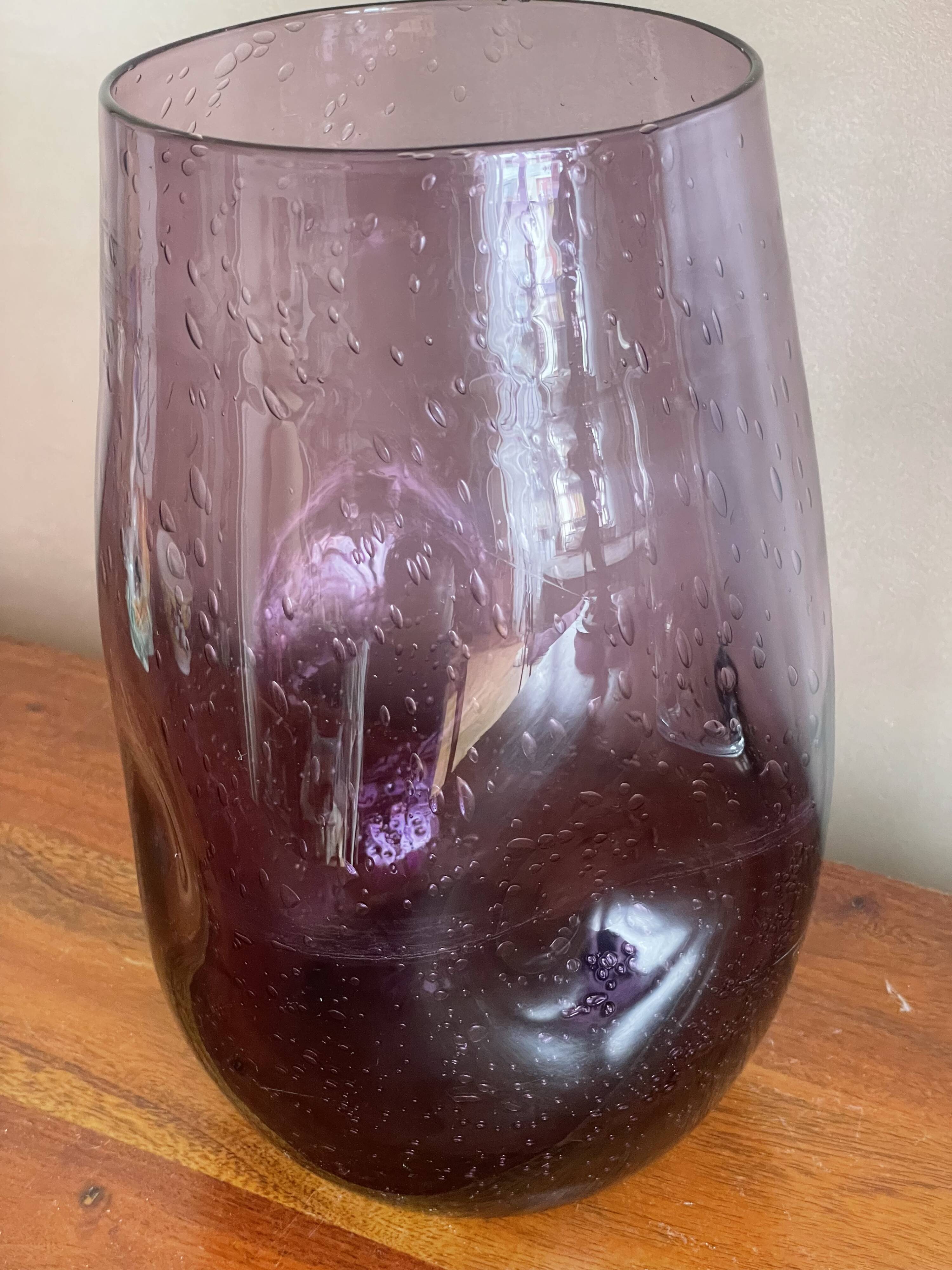 Large Biot glass vase