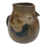 Ceramic pitcher zoomorphic owl signed