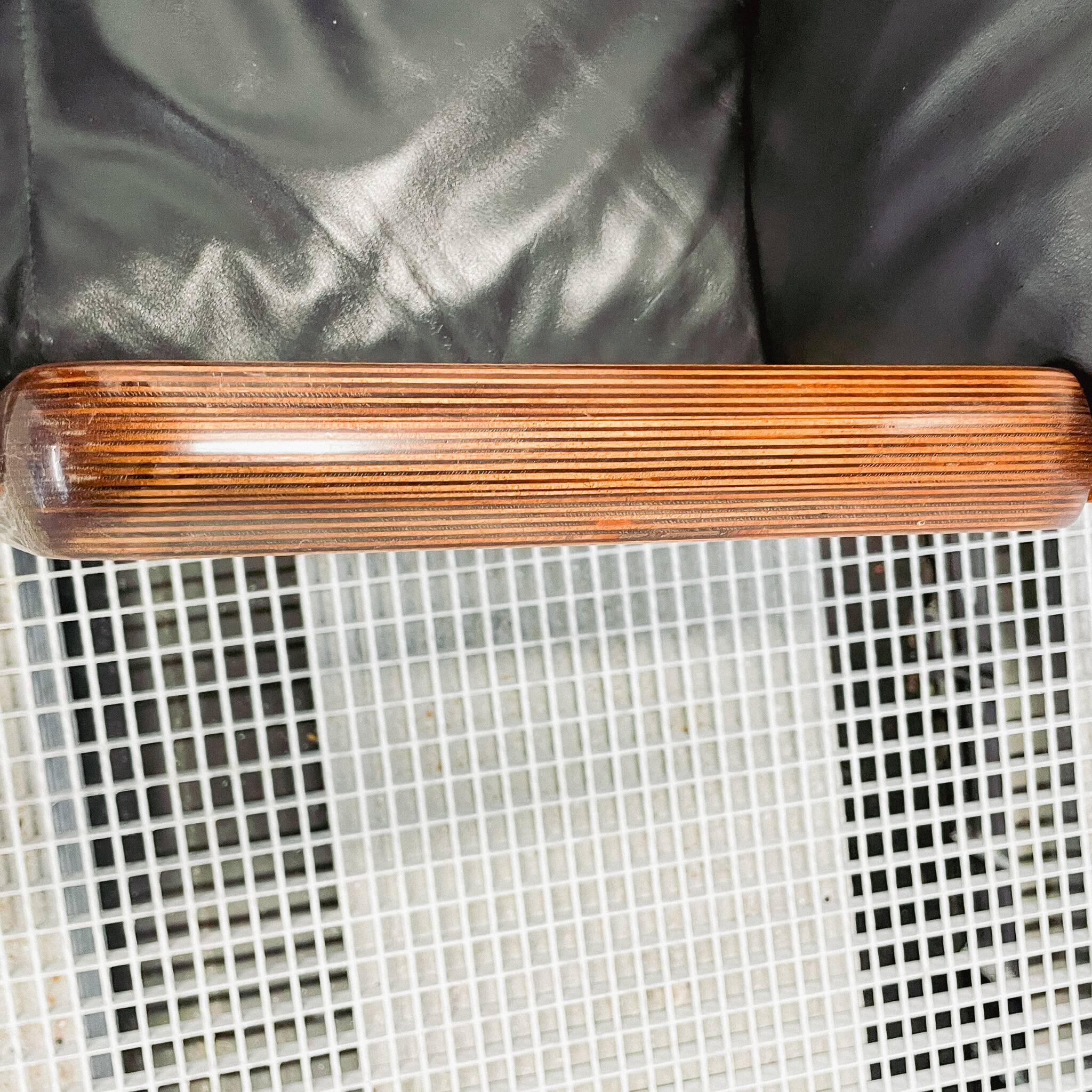 Vaghi • Italian Design • Vintage black leather executive chair from the 70s