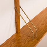 Scandinavian oak wall unit by PS System, Randers, Denmark, 1970s