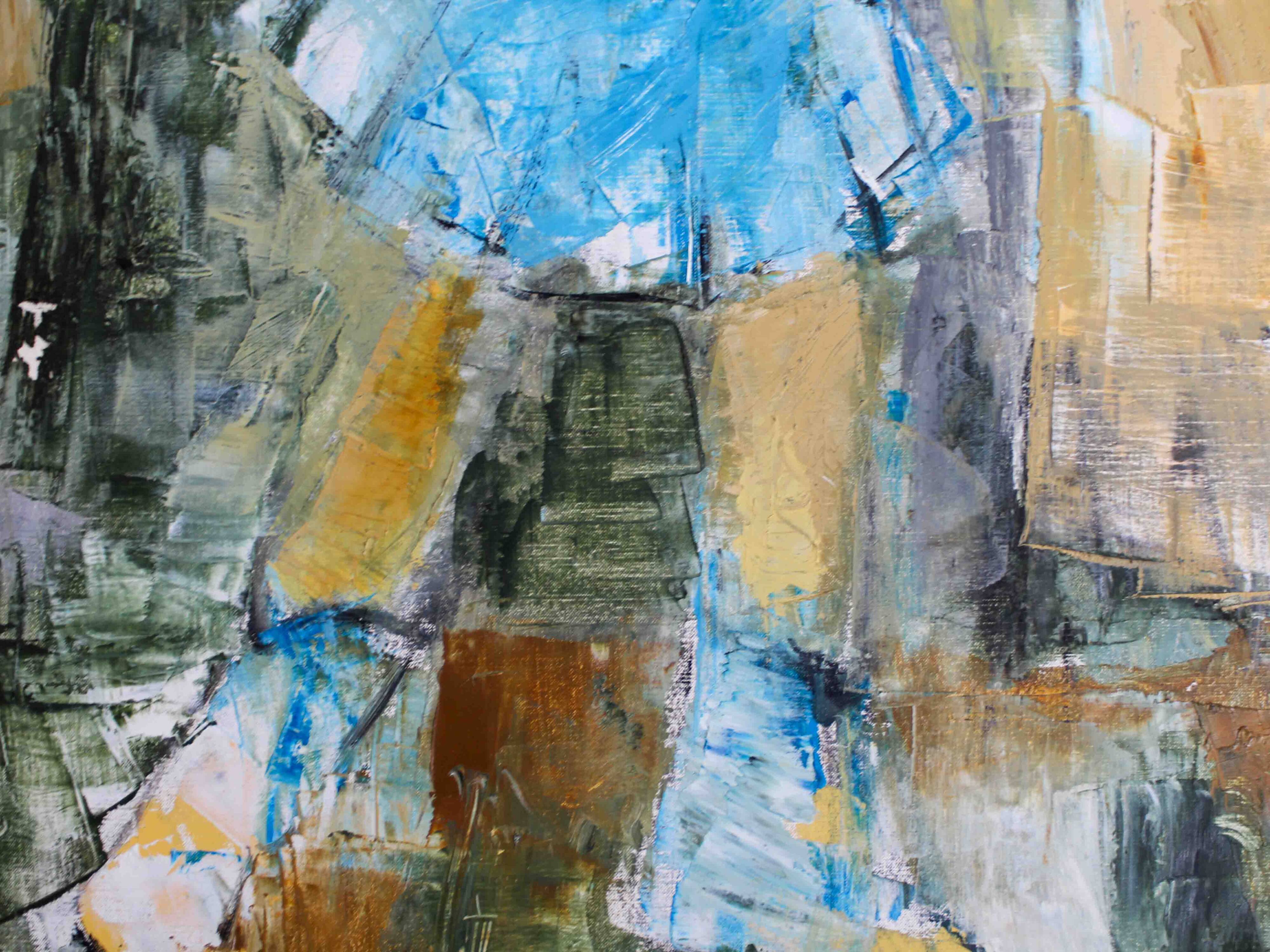 Oil on canvas - The skater - Charlotte Calmis