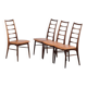 Lis Dining Chairs in Rosewood by Niels Koefoed, Denmark, 1960s, Set of 4
