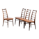 Lis Dining Chairs in Rosewood by Niels Koefoed, Denmark, 1960s, Set of 4