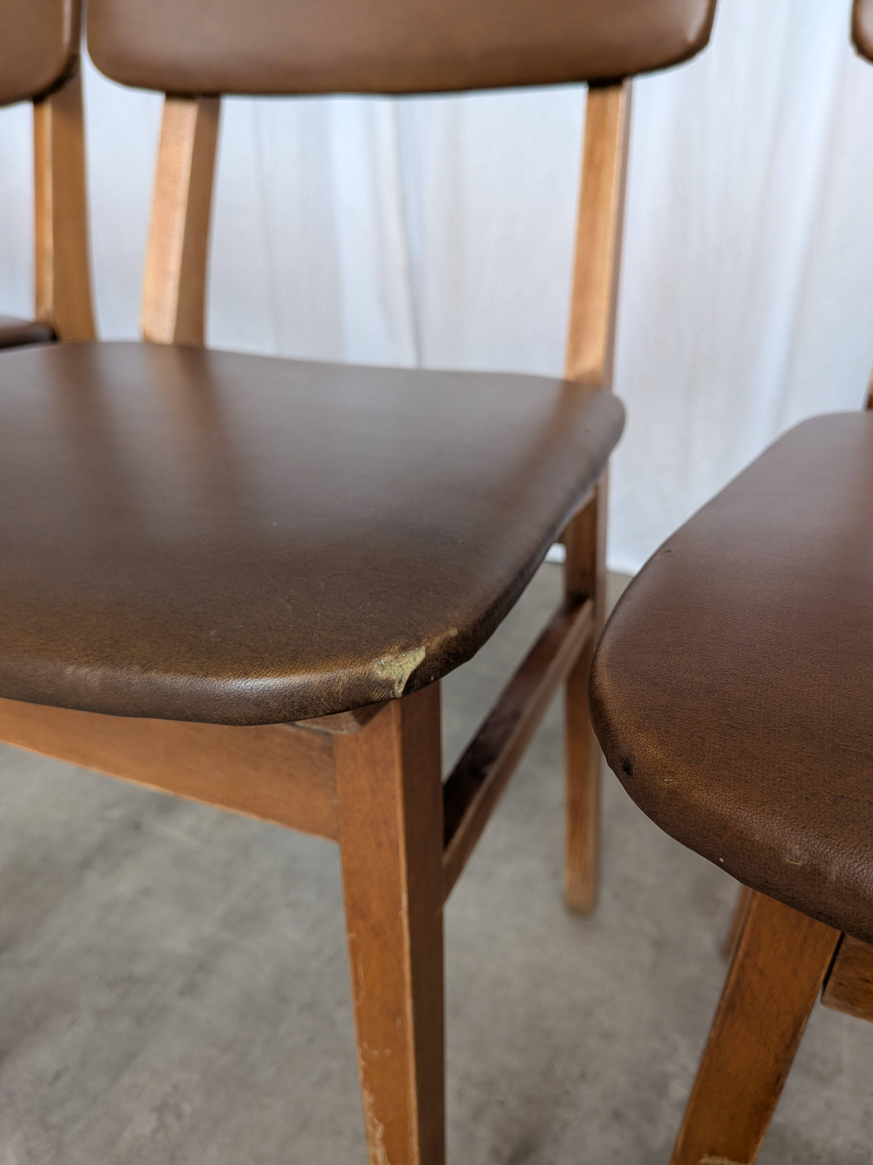 Vintage STOL Kamnik Dining Chair: 1970s Yugoslavian Mid-Century Leather Bis