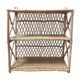 Rattan and wicker shelf