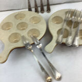 9 silver snail forks