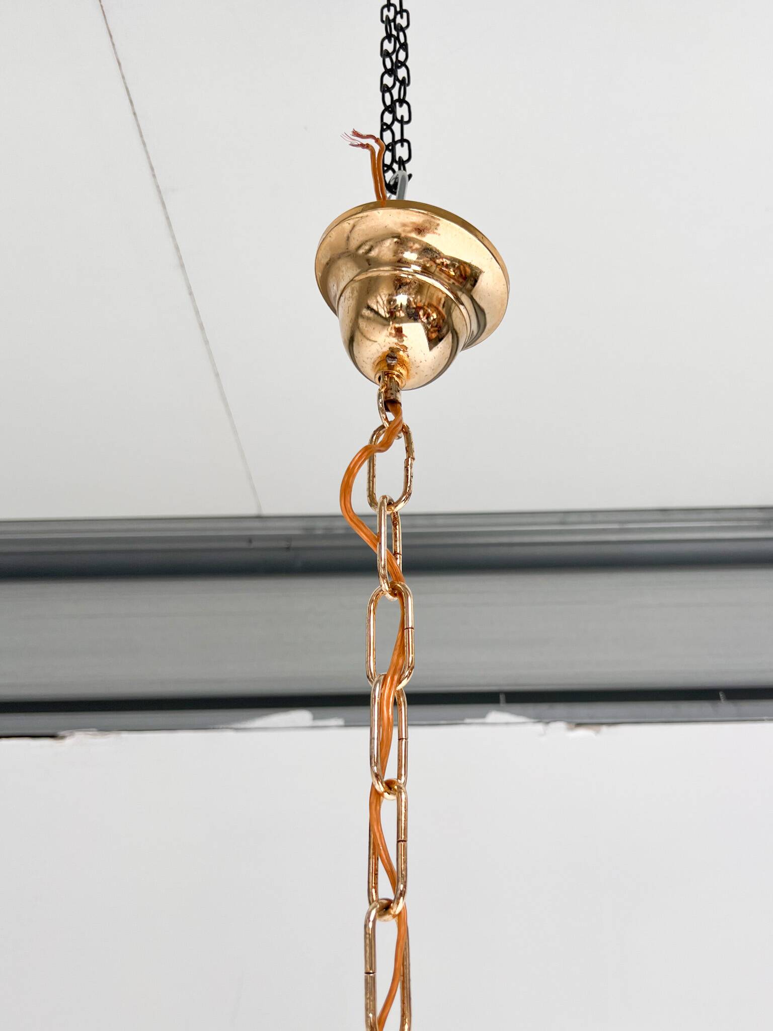 Italian Cascata chandelier with Murano drops, 1970s