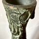 Longiline vase with stylised brutalist decoration, in the style of Ballesti.