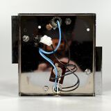 1960s 1970s Wall Sconce by Kinkeldey Lighting Germany in Glass & Chrome