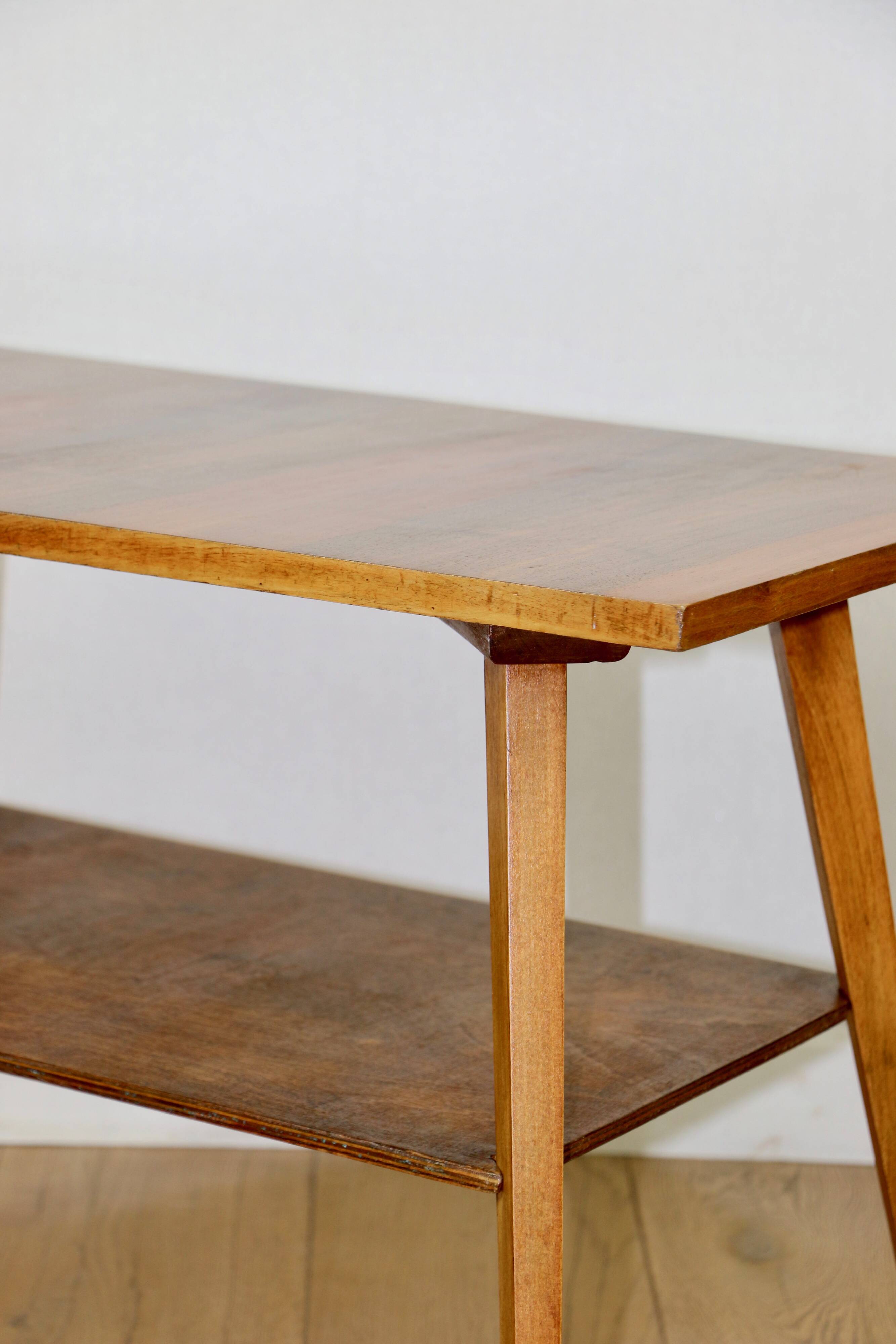 Polish coffee table console 1970s square-multifaceted