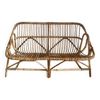 Rattan bench