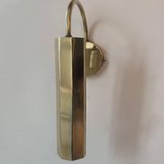 Pair of vintage adjustable wall lights, solid brass, France 1970