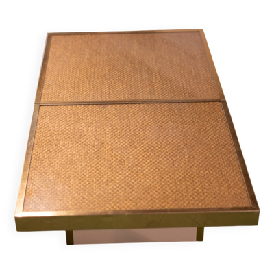 Table basse bar Maison Lancel style  Willy Rizzo 1970